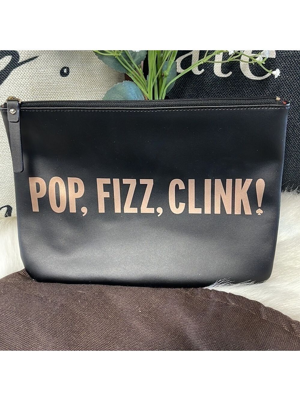 Kate Spade Pop Fizz Clink Clutch Bag Champagne Novelty Purse With Dust Bag - Picture 3 of 12